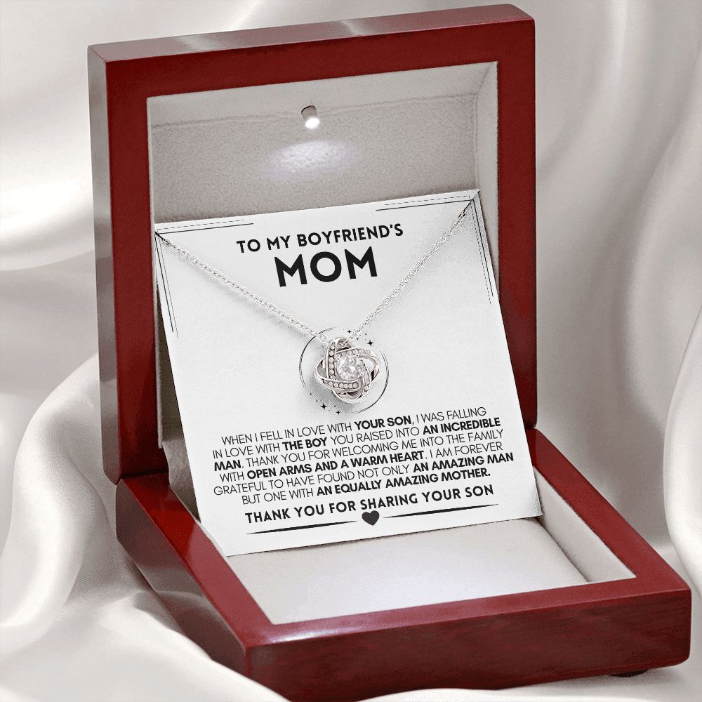 Boyfriend's Mom Necklace - Amazing Mother - Love Knot