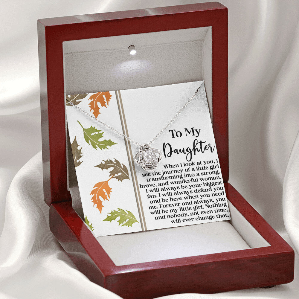 Daughter - Biggest Fan - Love Knot Necklace
