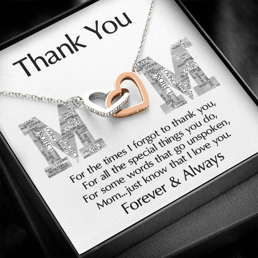 Mom - Thank You - Interlocking Hearts