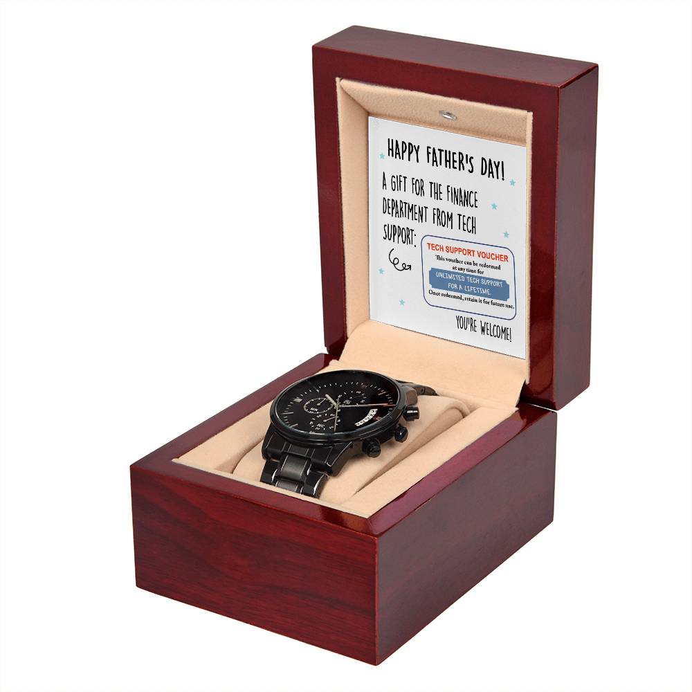 Dad - Tech Support Voucher - Metal Chronograph Watch