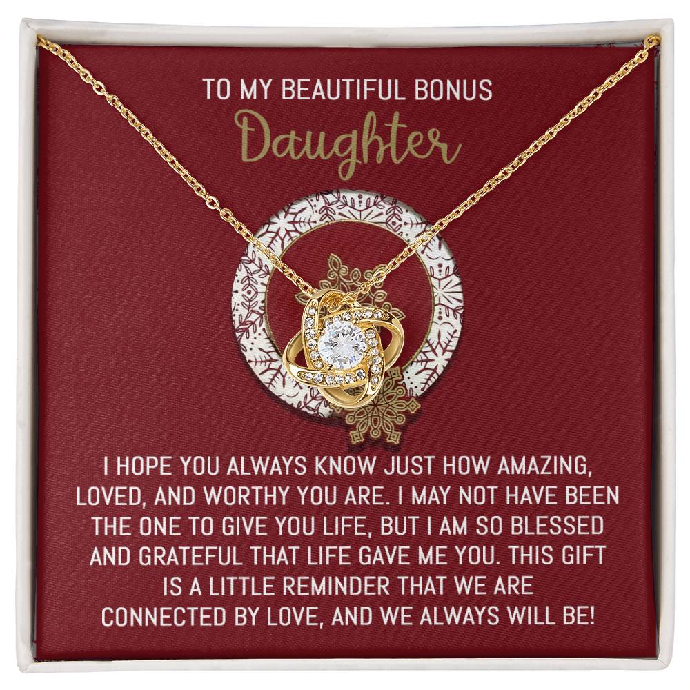 Bonus Daughter - Always Will Be - Love Knot Necklace