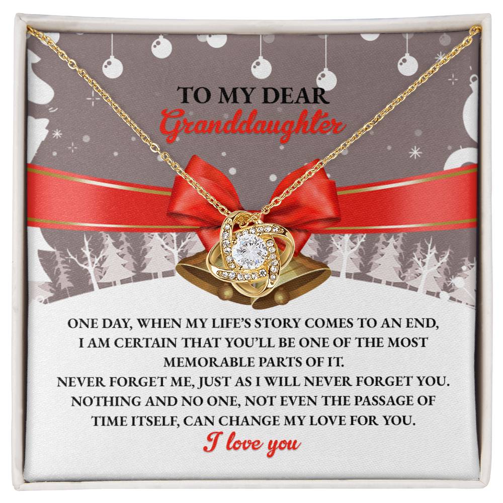 Granddaughter - Memorable Parts - Love Knot Necklace