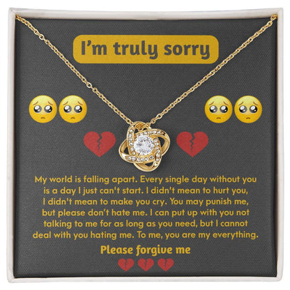 Sorry - Make You Cry - Love Knot Necklace