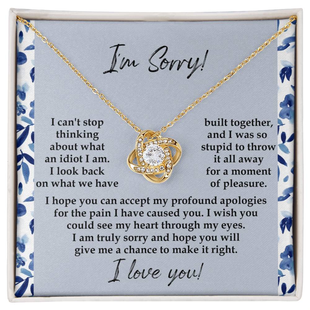 Sorry - Through My Eyes - Love Knot Necklace