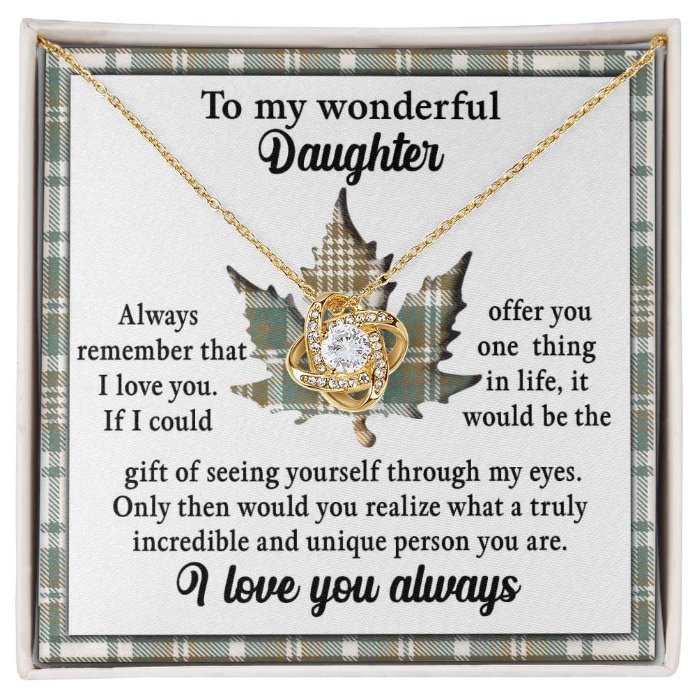 Daughter - Through My Eyes - Love Knot Necklace