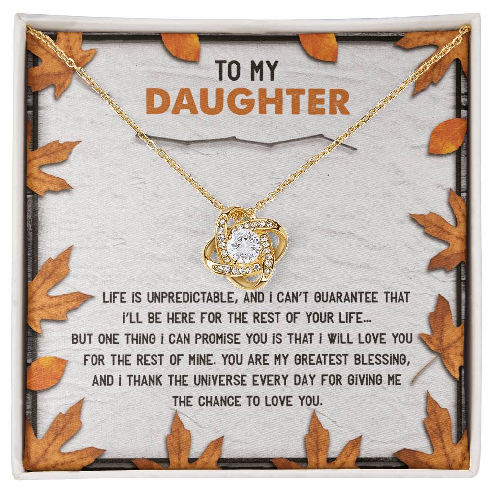 Daughter - My Greatest Blessing - Love Knot Necklace