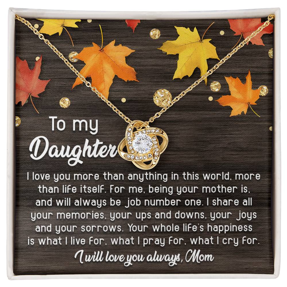Daughter - Job Number One - Love Knot Necklace