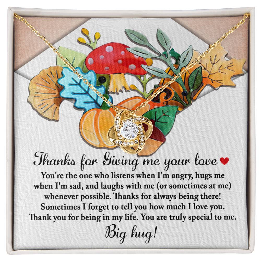 Thanksgiving - Big Hug - Love Knot Necklace