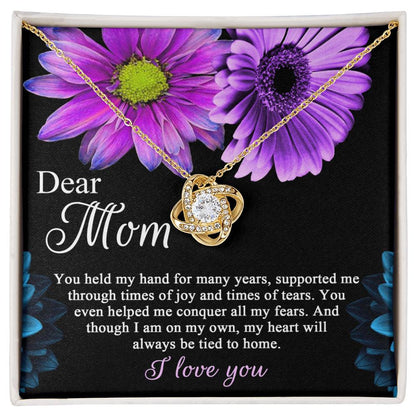 Mom - Held My Hand - Love Knot Necklace