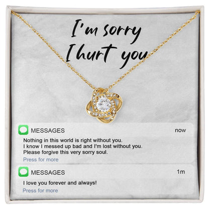 Sorry - Lost Without You - Love Knot Necklace