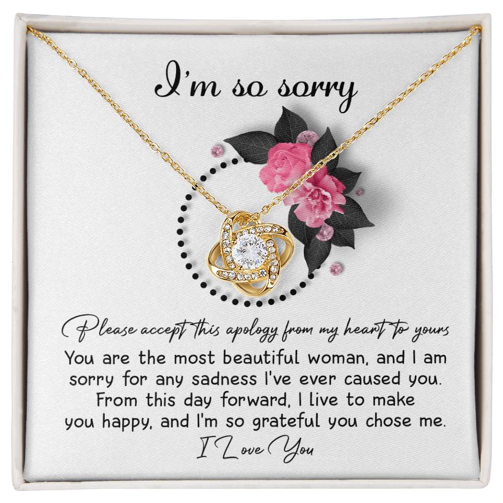 Sorry - Make You Happy - Love Knot Necklace