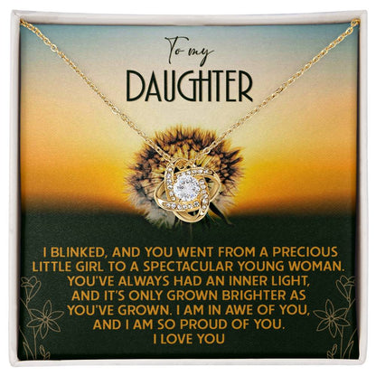 Daughter - Grown Brighter - Love Knot Necklace