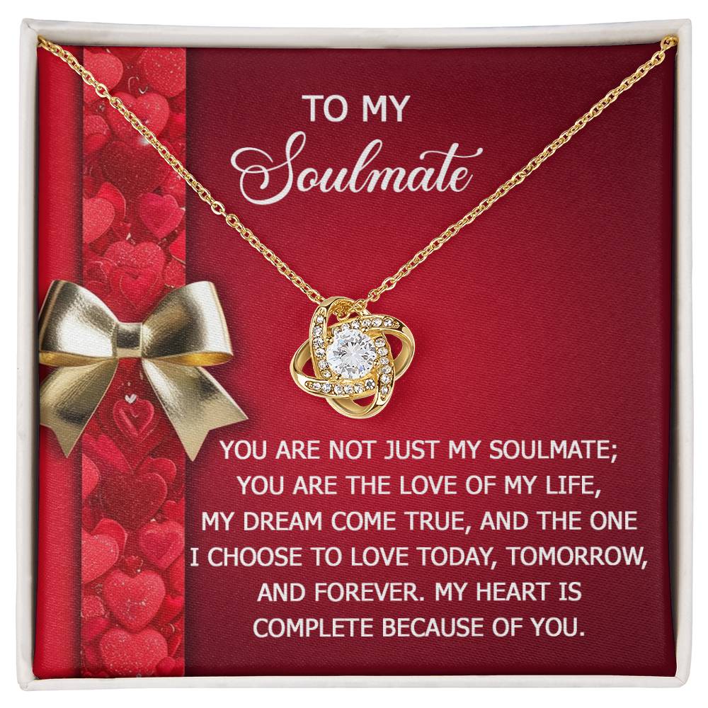 Soulmate - Because Of You - Love Knot Necklace