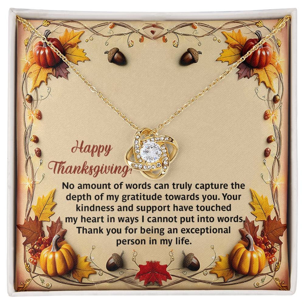 Thanksgiving - Put Into Words - Love Knot Necklace