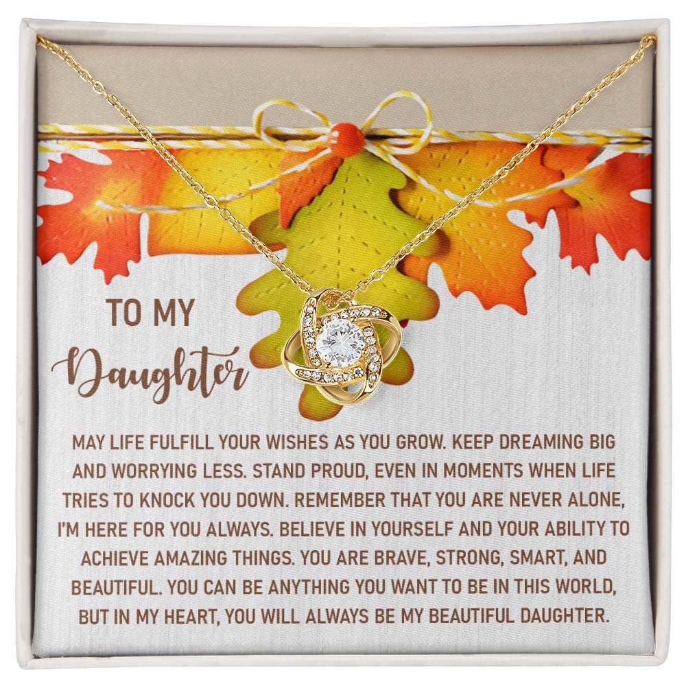 Daughter - For You Always - Love Knot Necklace