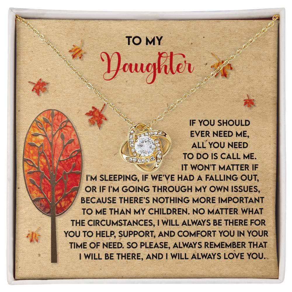 Daughter - Always Love You - Love Knot Necklace