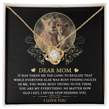 Mom - My Everything - Love Knot Necklace