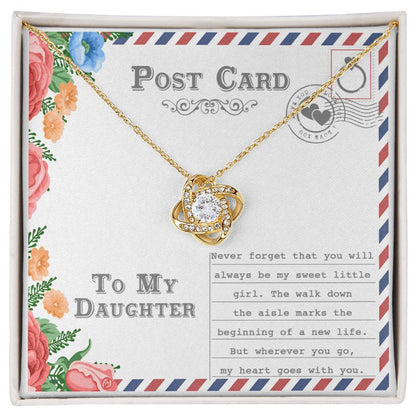 Daughter - Goes With You - Love Knot Necklace