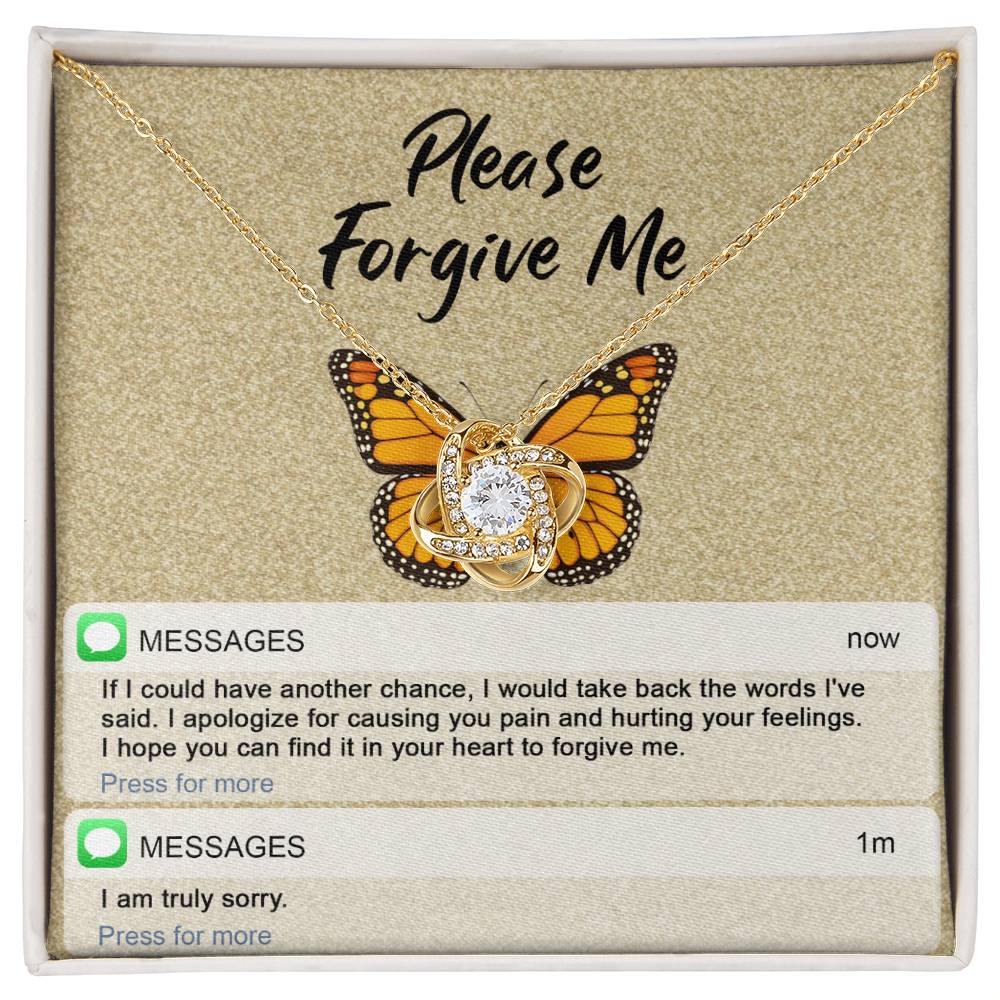 Sorry - In Your Heart - Love Knot Necklace