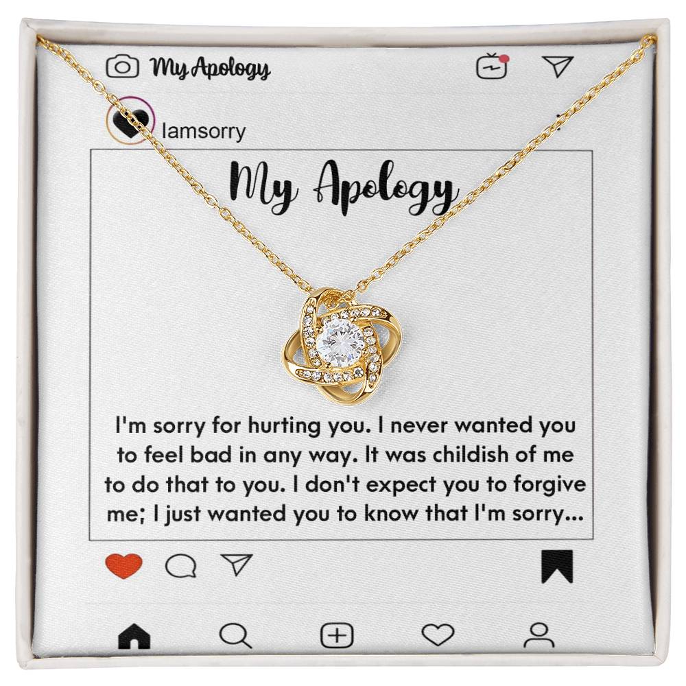 Sorry - My Apology - Love Knot Necklace