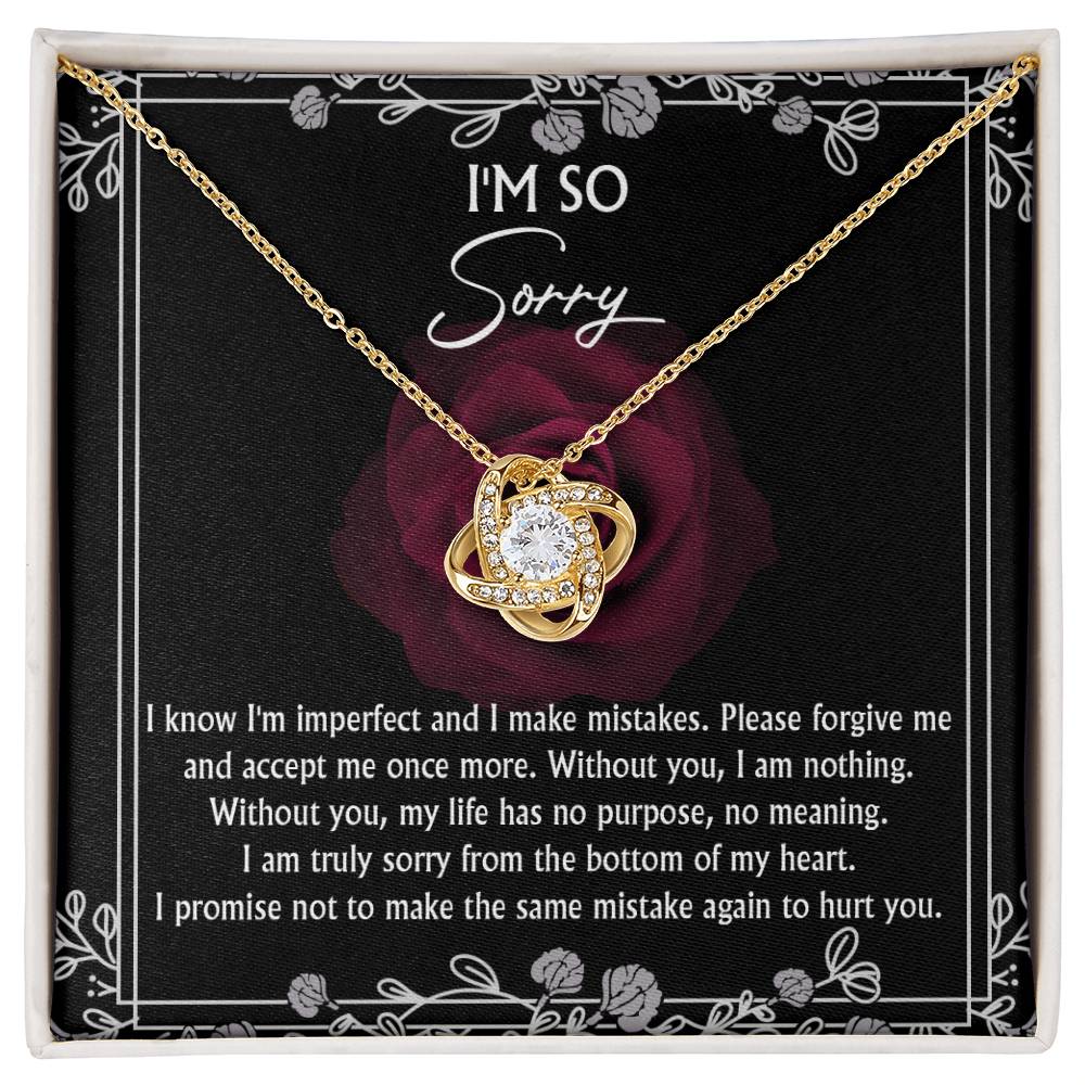Sorry - I Am Nothing - Love Knot Necklace