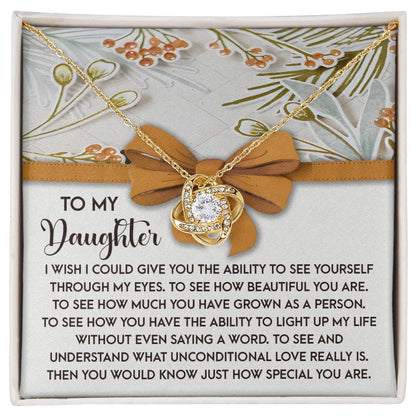 Daughter - Saying A Word - Love Knot Necklace