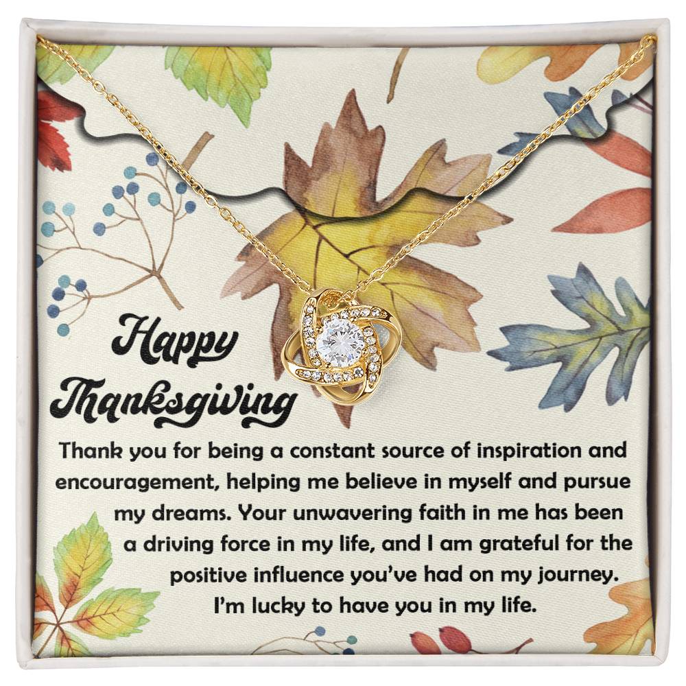 Thanksgiving - On My Journey - Love Knot Necklace