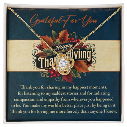 Thanksgiving - Happiest Moments - Love Knot Necklace