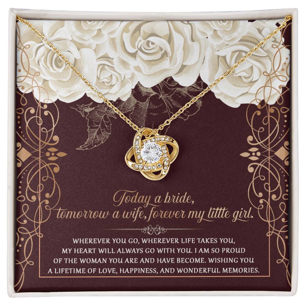 Daughter Wedding - Wonderful Memories - Love Knot Necklace