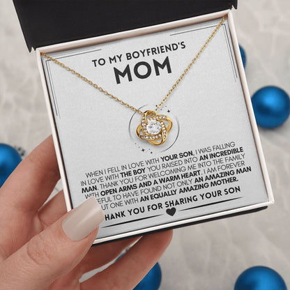 Boyfriend's Mom Necklace - Amazing Mother - Love Knot