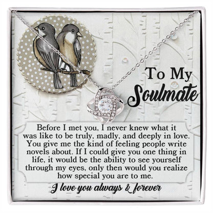 Soulmate - Write Novels - Love Knot Necklace