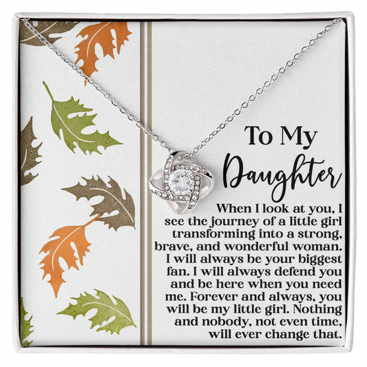 Daughter - Biggest Fan - Love Knot Necklace