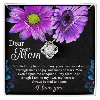 Mom - Held My Hand - Love Knot Necklace