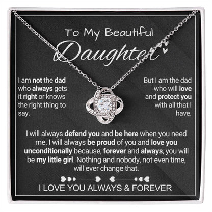 To My Daughter - Little Girl - Love Knot