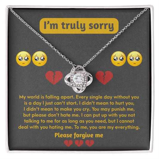 Sorry - Make You Cry - Love Knot Necklace