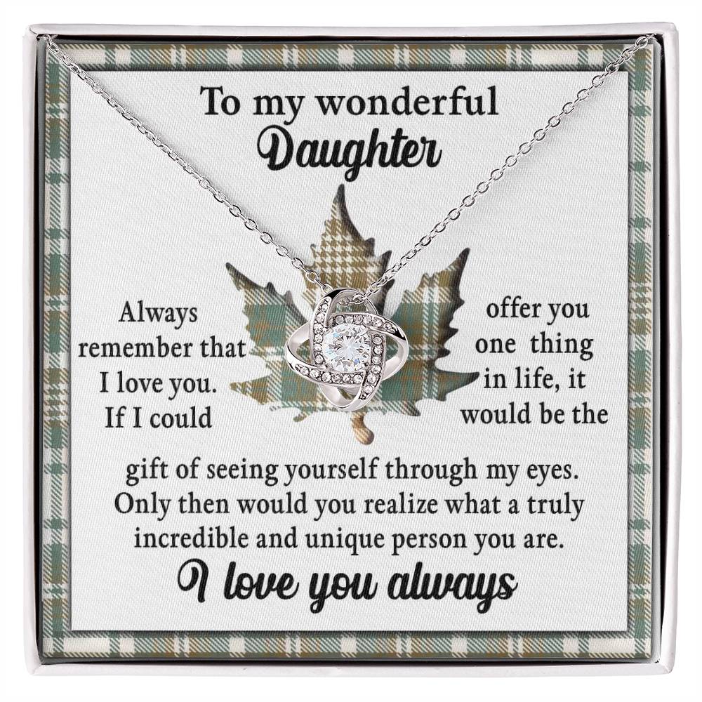 Daughter - Through My Eyes - Love Knot Necklace