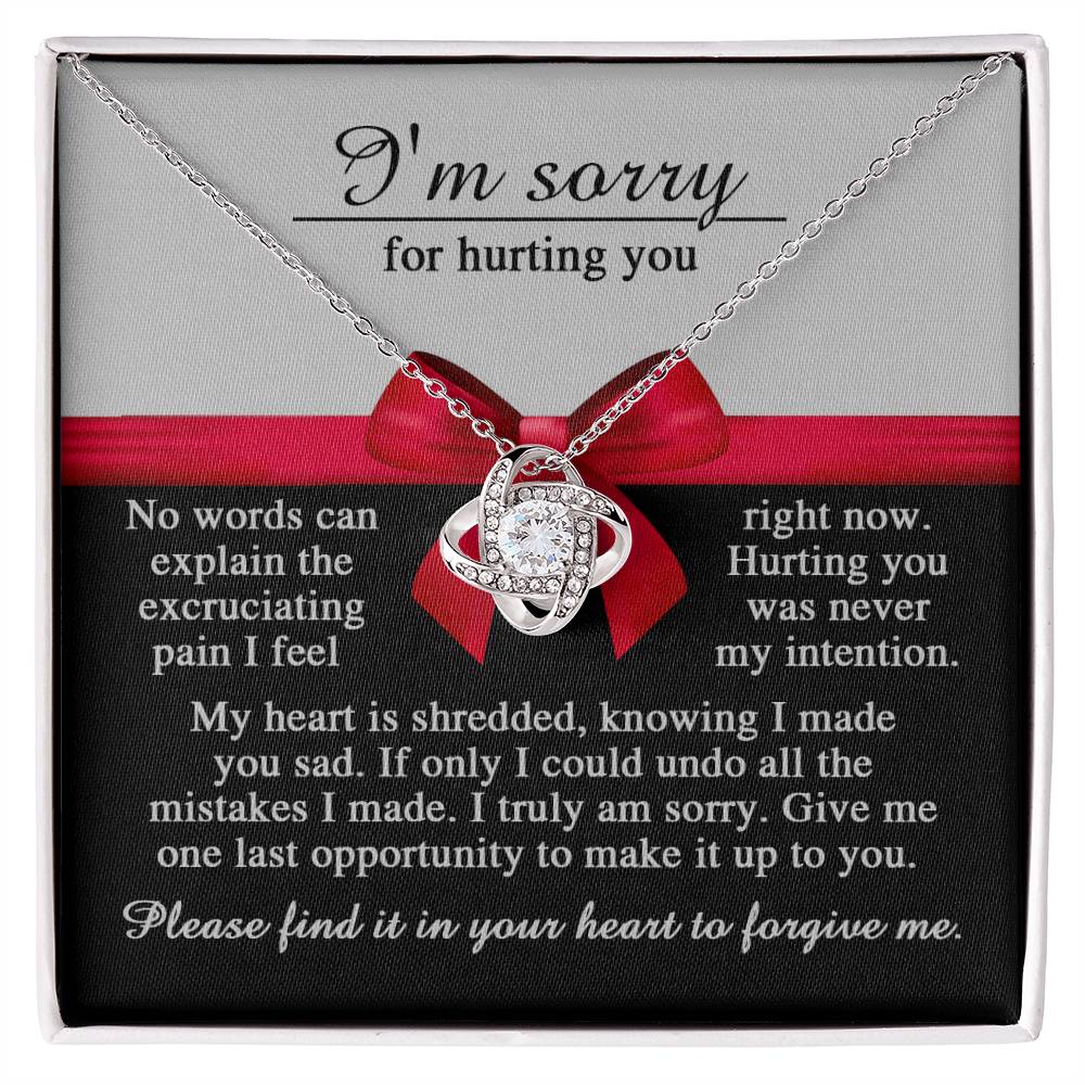 Sorry - Made You Sad - Love Knot Necklace