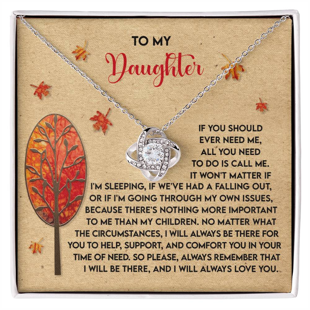 Daughter - Always Love You - Love Knot Necklace