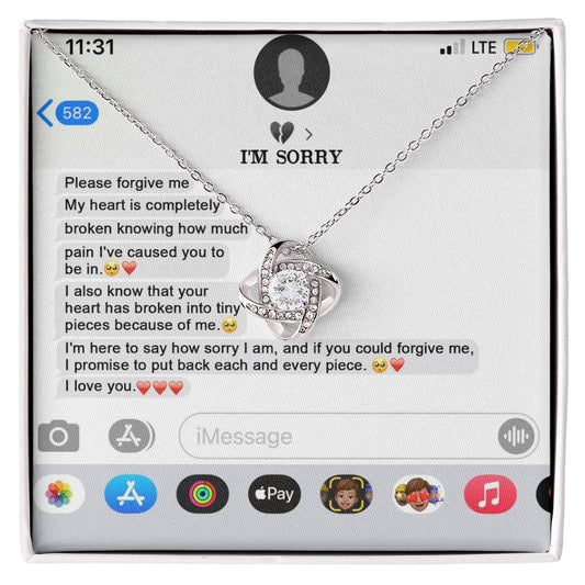 Sorry - Completely Broken - Love Knot Necklace