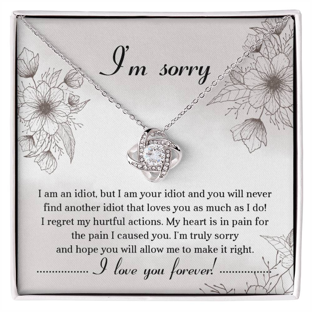 Sorry - For The Pain - Love Knot Necklace