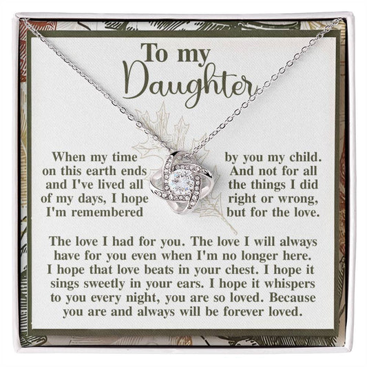 Daughter - In Your Ears - Love Knot Necklace