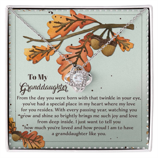 Granddaughter - From Deep Inside - Love Knot Necklace