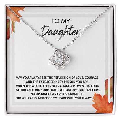 Daughter - Find Your Light - Love Knot Necklace