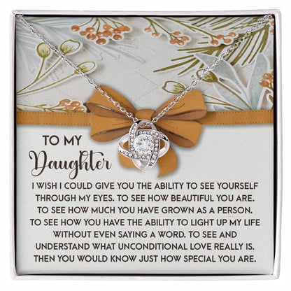 Daughter - Saying A Word - Love Knot Necklace