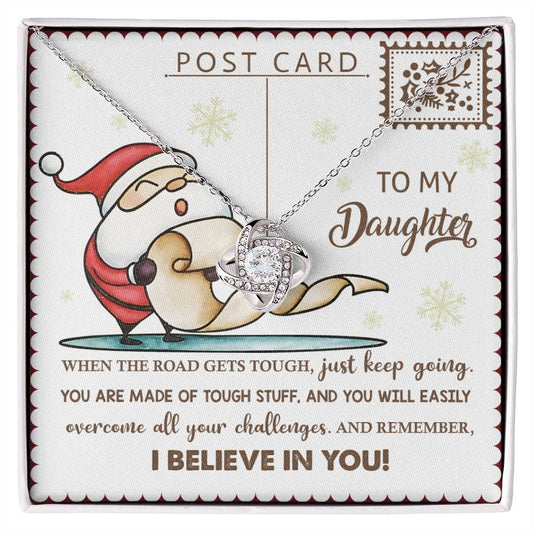 Daughter - Keep Going - Love Knot Necklace