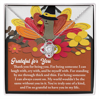 Thanksgiving - Being You - Love Knot Necklace