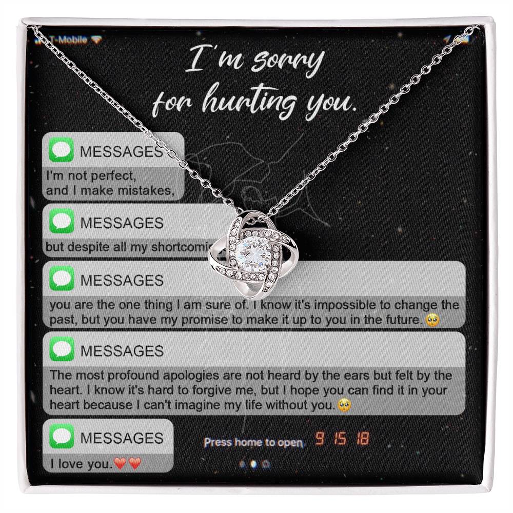 Sorry - Life Without You - Love Knot Necklace