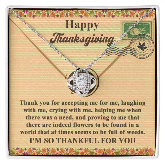 Thanksgiving - Proving To Me - Love Knot Necklace
