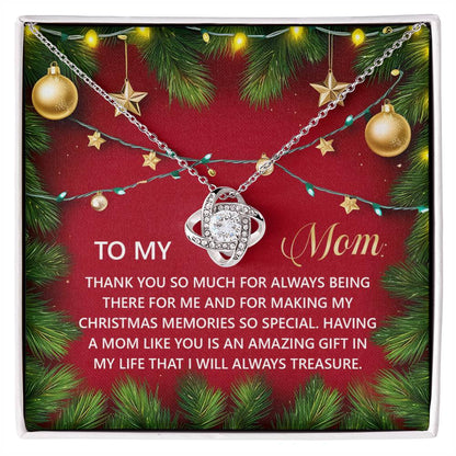 Mom - Christmas Memories - Love Knot Necklace