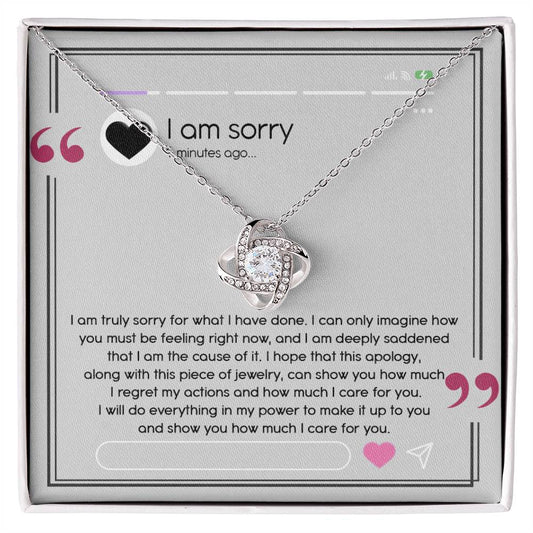 Sorry - Care For You - Love Knot Necklace